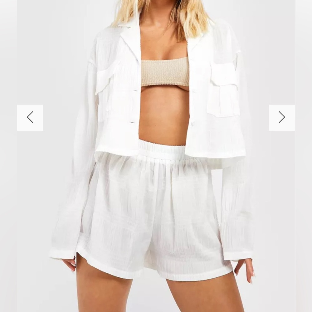 NEW Boohoo Pocket-shirt and Short Set - Size Small